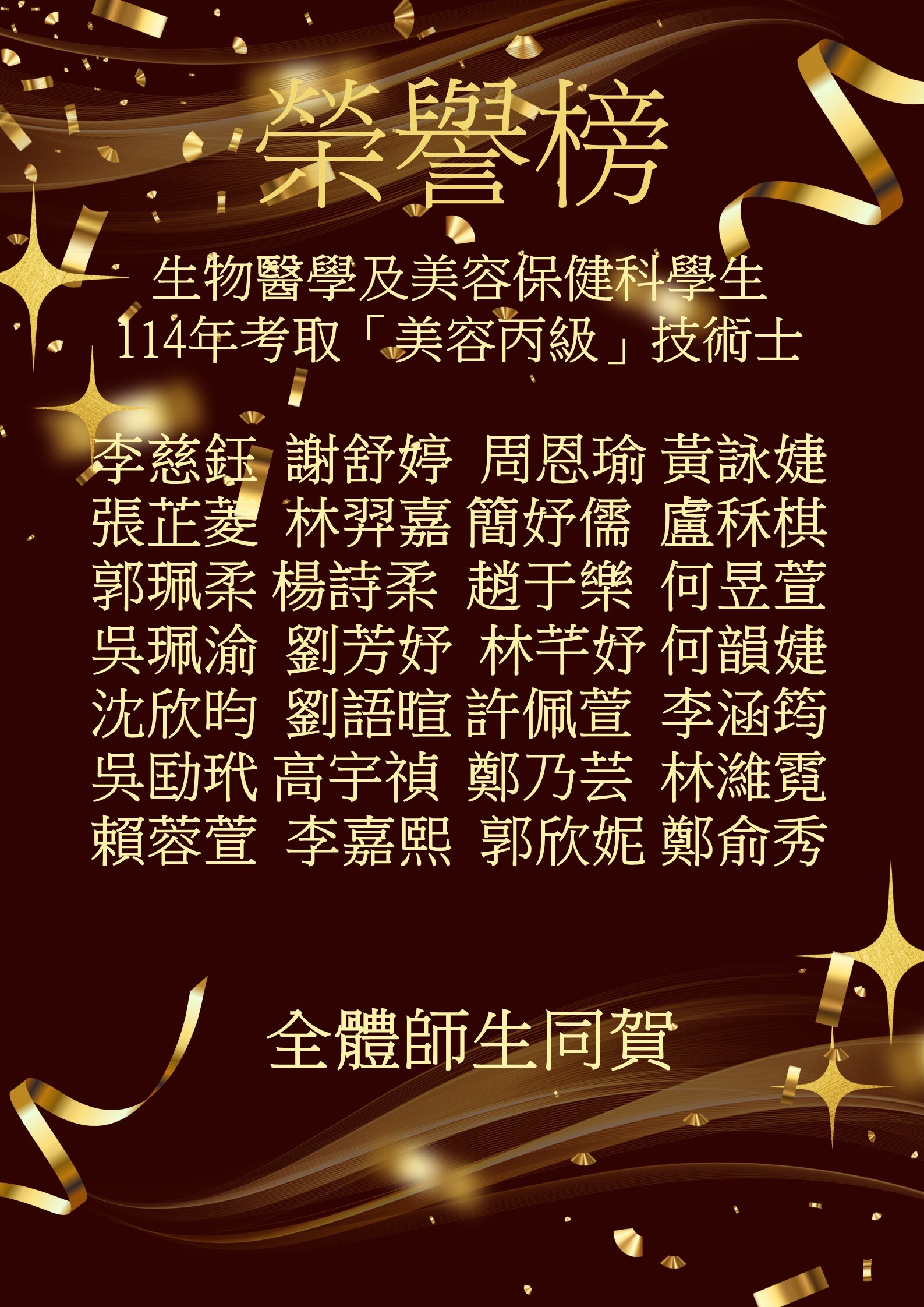 114年度「美容丙級技術士」技能檢定